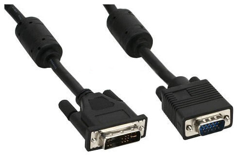 InLine DVI-A Cable 12+5 male / 15Pin HD male VGA 3m