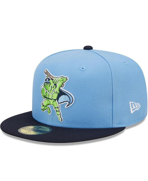 Men's Light Blue, Navy Hillsboro Hops Marvel x Minor League 59FIFTY Fitted Hat