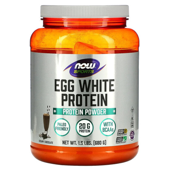 NOW Foods, Sports, протеин из яичного белка, сливочный шоколад, 680 г (1,5 фунта)