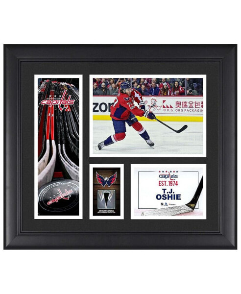 T.J. Oshie Washington Capitals Framed 15" x 17" Player Collage with a Piece of Game-Used Puck