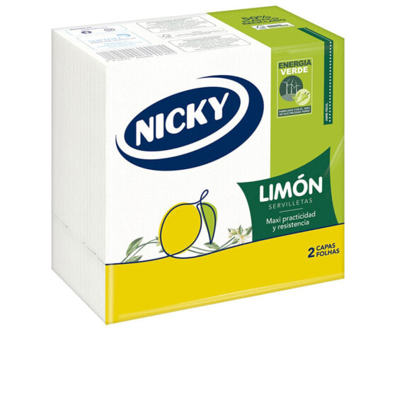 Салфетки бумажные Nicky LEMON 33x33 см, 2 слоя, 65 шт