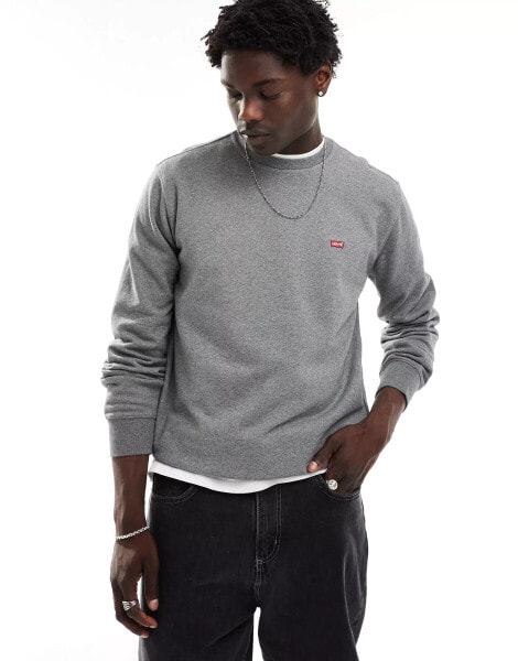 Levi's the original hallmark logo sweatshirt in grey marl