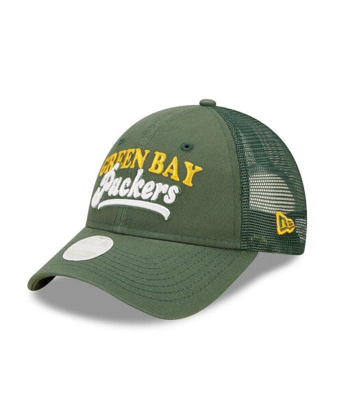 Women's Green Green Bay Packers Team Trucker 9FORTY Snapback Hat