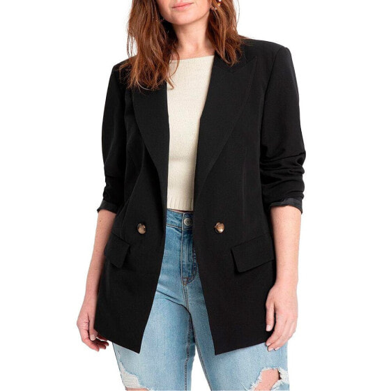 Plus Size Long Relaxed Blazer