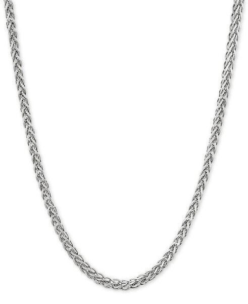 Wheat Link 24" Chain Necklace (2-1/2mm) in 18k Gold-Plated Sterling Silver or Sterling Silver