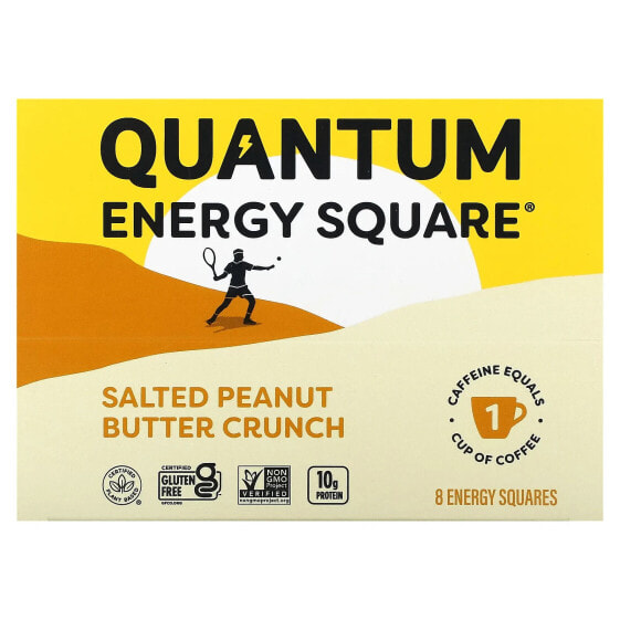 Энергетический батончик QUANTUM ENERGY SQUARE Ореховое масло Печенье, 8 квадратов, 48 г каждый