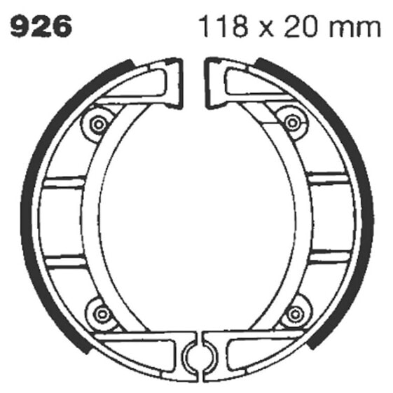 EBC Plain Series Organic 926 Brake Shoe