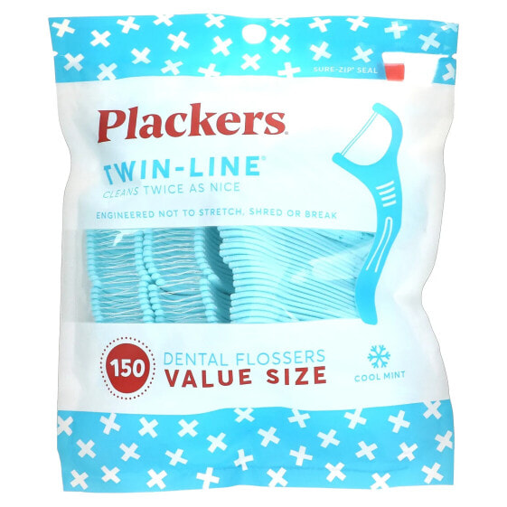 Twin-Line, Floss Picks, Cool Mint, 150 Count