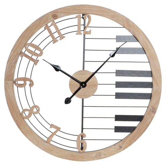 Wall Clock DKD Home Decor Black Iron MDF Wood (60 x 4 x 60 cm)