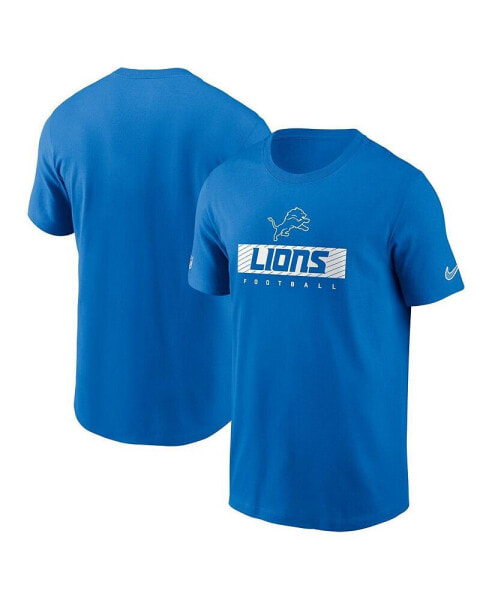 Men's Blue Detroit Lions Sideline Performance T-Shirt