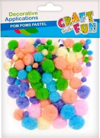 Craft with Fun Ozdoba Dekoracyjna Pompon Pastel (MQ 003)