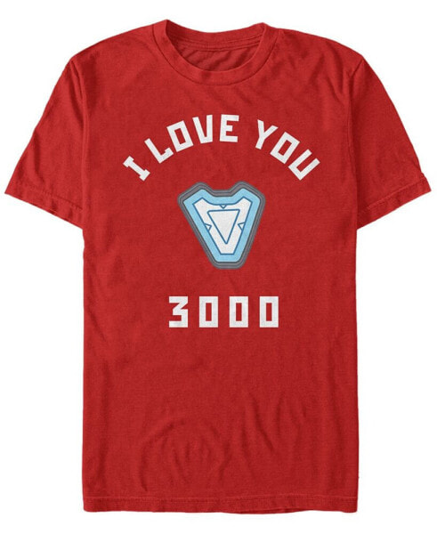 Marvel Men's Avengers Endgame Core Reactor I Love You 3000, Short Sleeve T-shirt
