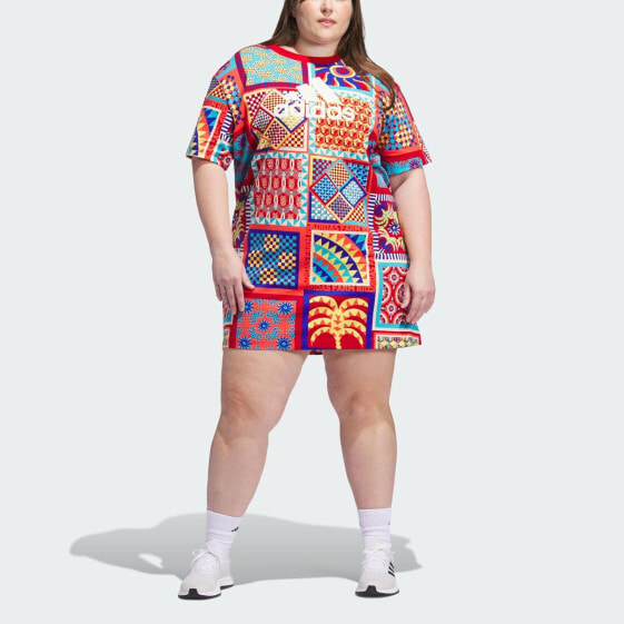 adidas women adidas x FARM Rio Slim Dress (Plus Size)