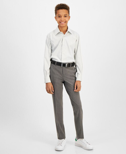 Big Boys Classic Fit Machine Washable Stretch Dress Pants