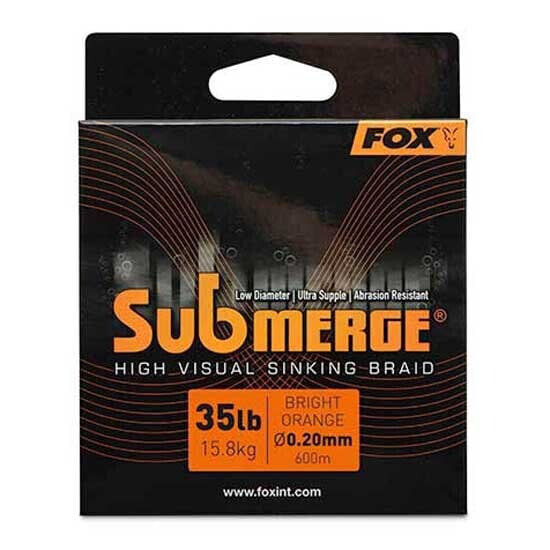 Леска плетеная FOX INTERNATIONAL Submerge Orange Sinking 600 м