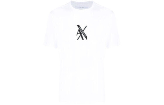 ARMANI EXCHANGE Logo胸标印花短袖T恤 男款 白色 送礼推荐 / Футболка ARMANI EXCHANGE LogoT 3KZTLB-ZJ9AZ-1100