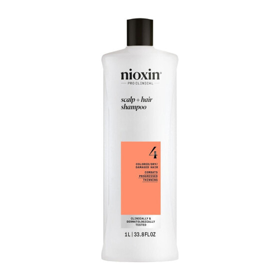 Nioxin System 4 Scalp + Hair Shampoo - Hair Thickening Shampoo For Damaged Ha...