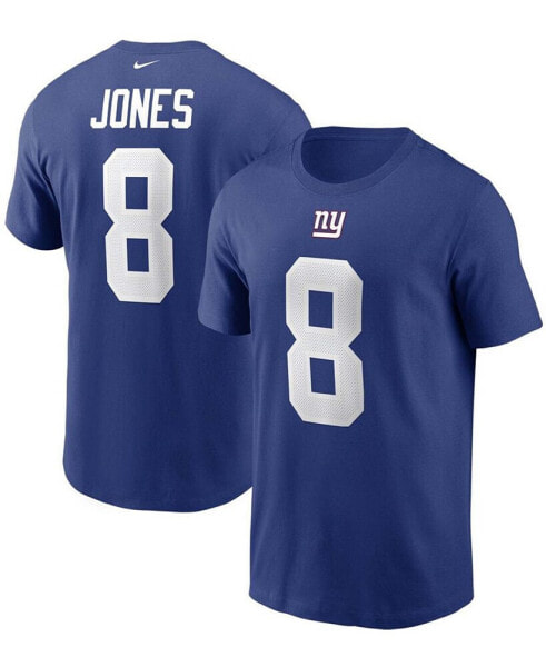 Men's Daniel Jones Royal New York Giants Name and Number T-shirt