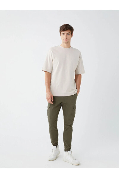 Slim Fit Gabardin Erkek Jogger Pantolon