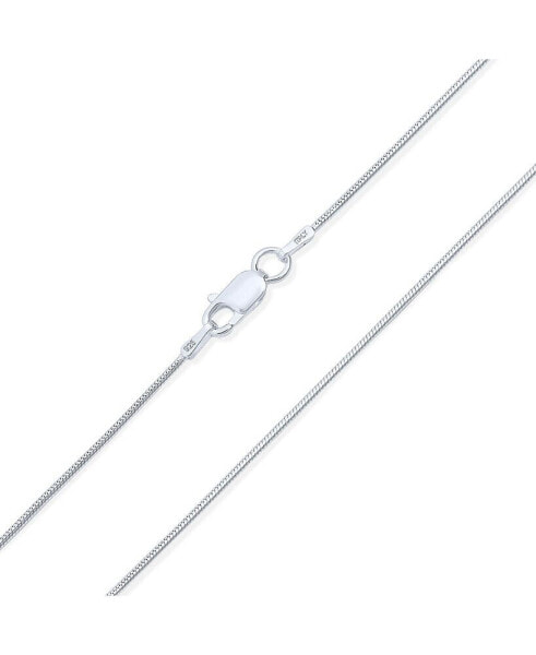 Flexible Strong 2MM .925 Sterling Silver Magic 8-Sided Snake Chain Necklace for Women and Men 20 Inch