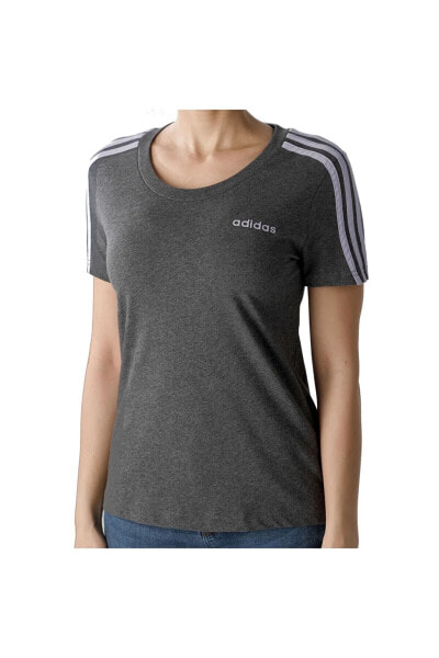 Футболка Adidas Essentials Gri В 3-х полосках