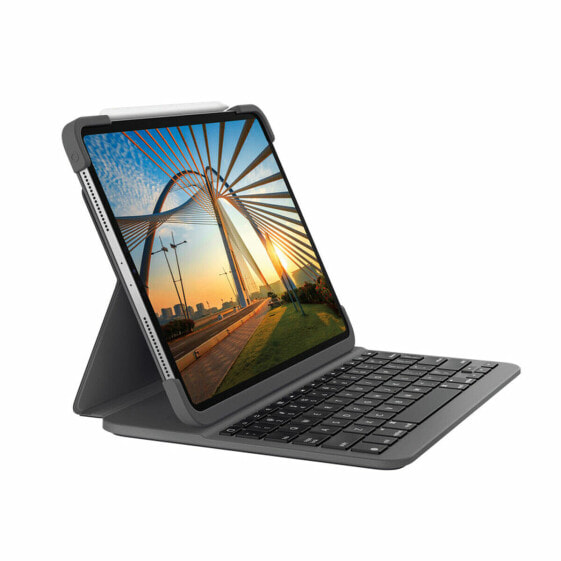 Чехол для планшета с клавиатурой Logitech iPad Pro 11 Чёрный Испанская Qwerty QWERTY