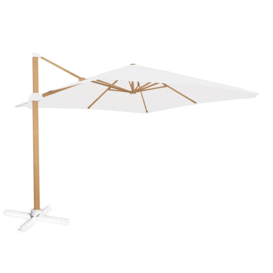 Sunshade Tiber White Aluminium Teak 300 x 400 x 250 cm