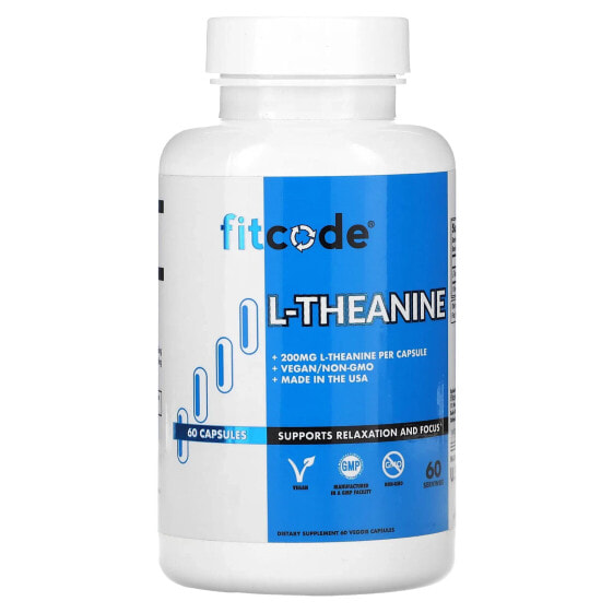 Витамин FITCODE L-Theanine, 200 мг, 60 капсул для нервной системы