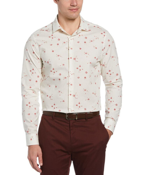 Men's Ditsy-Floral Print Button Shirt
