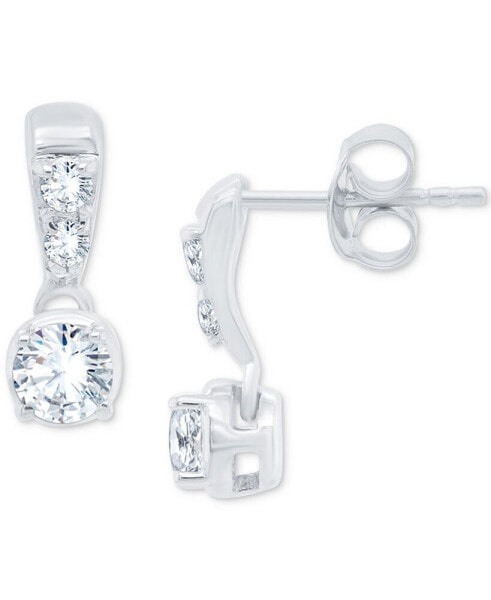Lab-Created Diamond Drop Earrings (1/4 ct. t.w.) in Sterling Silver