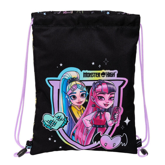 Детский рюкзак Monster High Сумка-рюкзак на веревках Чёрный 26 x 34 x 1 cm