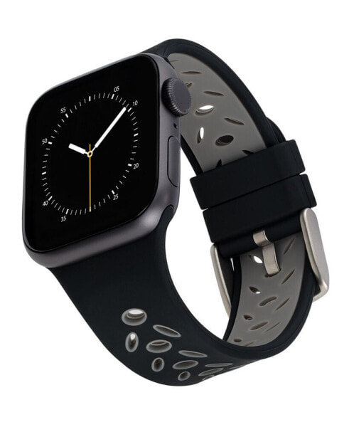 Спортивный ремешок WITHit черного и серого цвета для Apple Watch 42/44/45/Ultra/Ultra 2