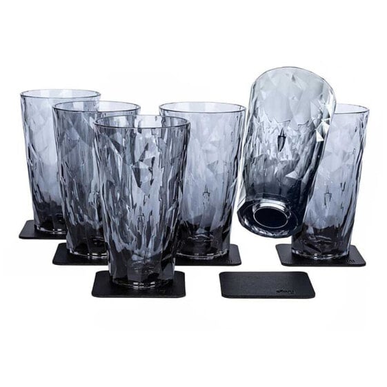 Чашки SILWY 300мл Long Cup Set, серый, 4 шт.