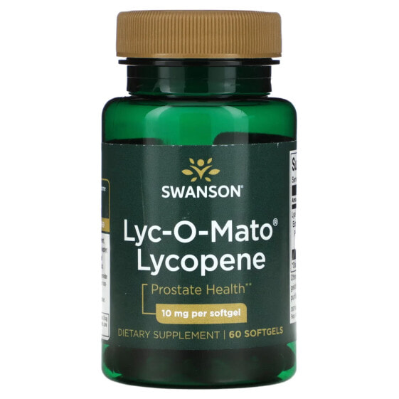 Антиоксидант Swanson Lyc-O-Mato Ликопин, двойной силы, 20 мг, 60 капсул софтгель