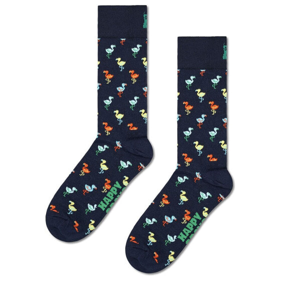 Носки спортивные Happy Socks с рисунком фламинго