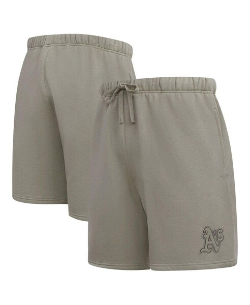 Men's Pewter Oakland Athletics Neutral Fleece Shorts