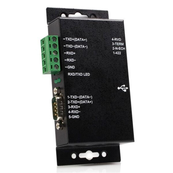 Адаптер USB к RS422/RS485 Startech.com Metal Industrial c изоляцией - USB B - RS-422/485 - 1.8 м - Черный