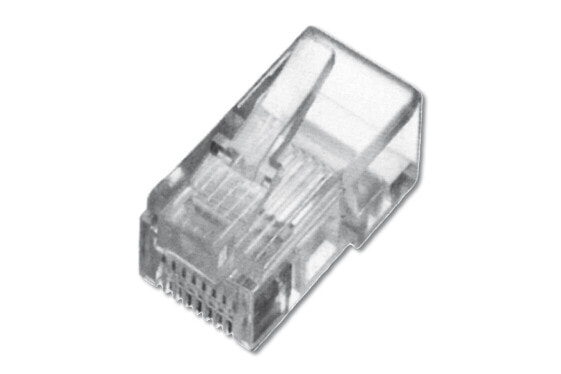DIGITUS Modular plugs for flat cable - RJ-45 8P8C - 1.5 A - 10 x 15 x 25 mm - 10 mm - 15 mm - 25 mm