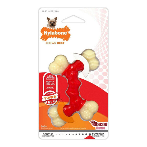 Прорезыватель для зубов для собак Nylabone Extreme Chew Двойное Bacon Размер М Нейлон термопласт