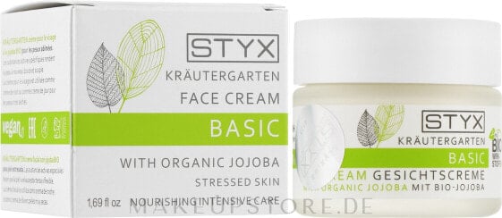 Intensiv nährende und feuchtigkeitsspendende Gesichtscreme mit Bio Jojobaöl und Aloe Vera für trockene und strapazierte Haut - Styx Naturcosmetic Jojoba Creme 50 ml