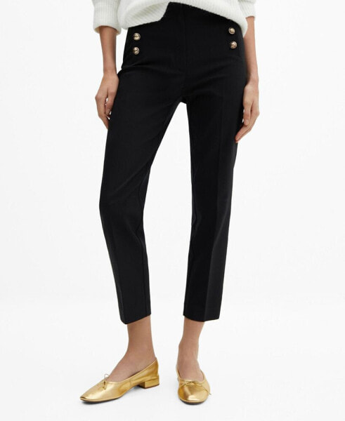 Women's Cropped Button Pants