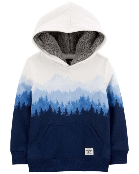 Baby Mountain Ombre Cotton Blend Hoodie - Blue 18M