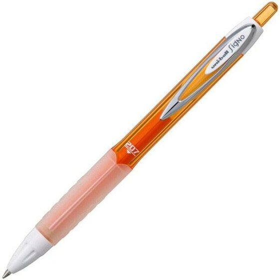 Ручка с жидкими чернилами Uni-Ball Rollerball Signo UM-207 Оранжевый 0,4 mm (12 Предметы)