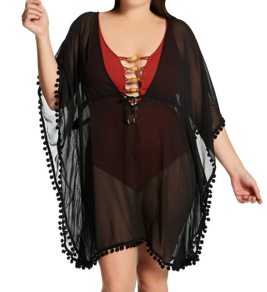 Bleu Rod Beattie Chiffon Caftan Cover Up, from Gypset Size 2X Black