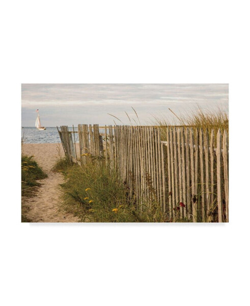 Картина холст Along the Beach Fence II Trademark Global - 37" x 49"