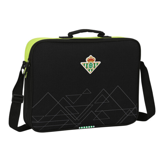 Школьный портфель Real Betis Balompié Чёрный лимонный 38 x 28 x 6 cm