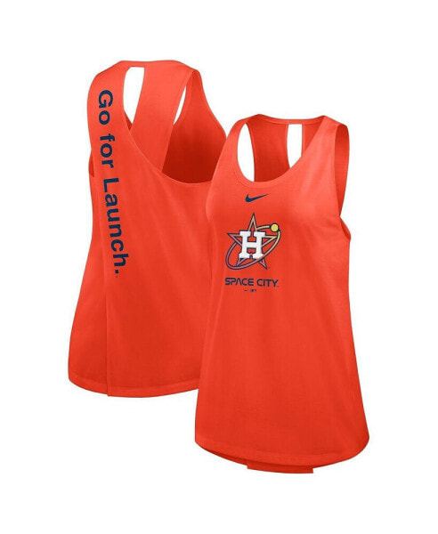 Women's Orange Houston Astros City Connect Crossed Back Tank Top