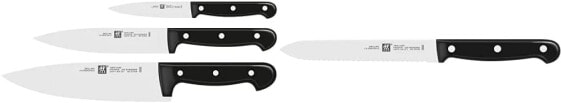 Zwilling Knife Set, 3 Pieces, Paring/Garnish Knife, Chef's Knife, Meat Knife, Stainless Special Steel/Plastic Handle, Twin Chef & 38115001 Vegetable Knife Set, 3 Pieces, Plastic, Black