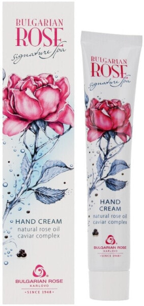 Handcreme mit natürlichem Rosenöl, Rosenwasser und schwarzem Kaviar-Extrakt