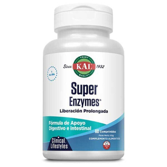 KAL Super Enzymes Enzymes And Digestive Aids 60 Tablets